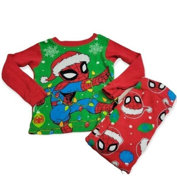 Marvel Spiderman Christmas pajamas 2T - Picture 1 of 5